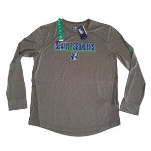 Seattle Sounders Men's Size XL Long Sleeve Gray Soccer MLS T-Shirt New